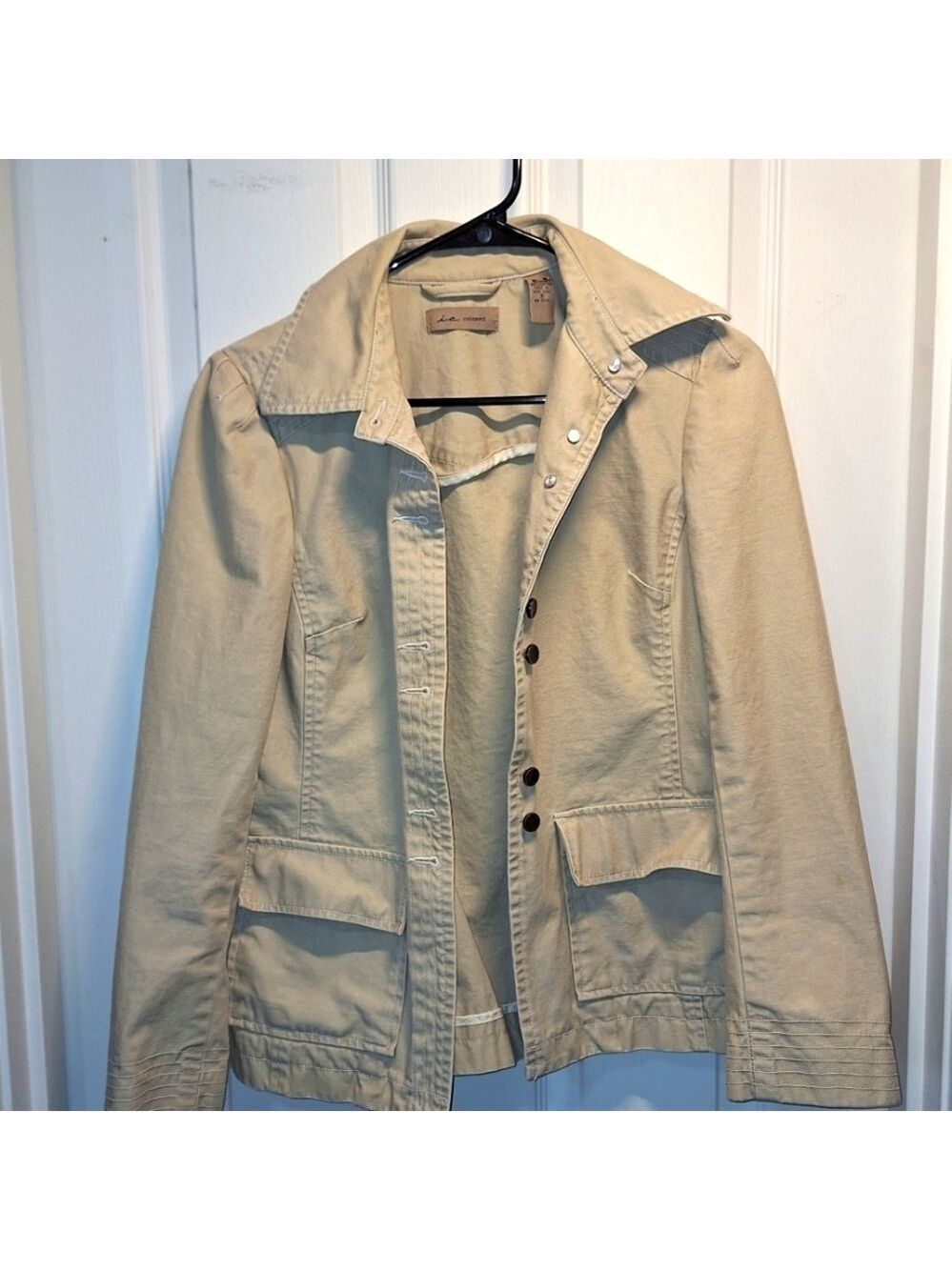 i.e. Relaxed Classic Beige Women's Casual Blazer Jacket Size Small